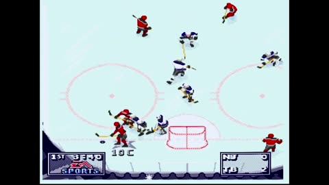 NHL95 (Sega Genesis) New Jersey vs Tampa Bay Part1