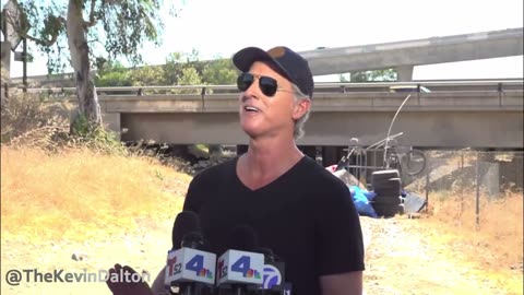 Gavin Newsom is upset that not enough is being done about the homeless problem in California.