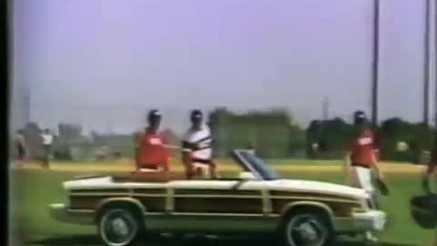 July 1983 - Ara Parseghian and The White Sox Show Off Town & Country Convertible