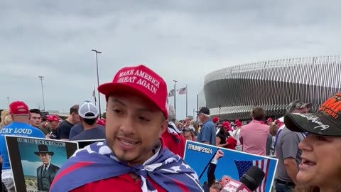 Trump rally interview with Patriot Mauricio from Elmont, New York