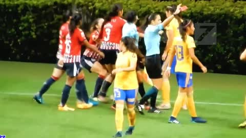 Woman Football match Fights 2021