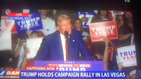 OAN president trump holds rally in Las Vegas Saturday 12:15 AM