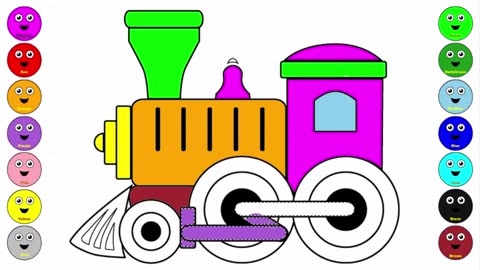 Colors for Children to Learn with Train - Colors Videos Collection