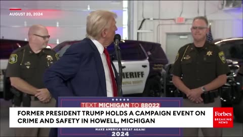 BREAKING: Trump Lambasts Kamala Harris Over Crime In Michigan Campaign Event Counter-Programming DNC