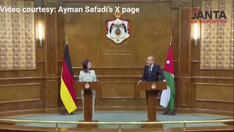 Jordan’s Foreign Minister publicly insults German counterpart on Israel support | Janta Ka Reporter