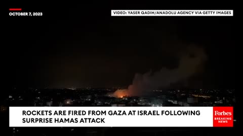 Rockets Fired From Gaza Strip Rain Down On Israel After Hamas's Prior Surprise Attack