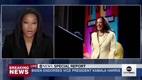 Biden endorses Kamala Harris for 2024 presidential election