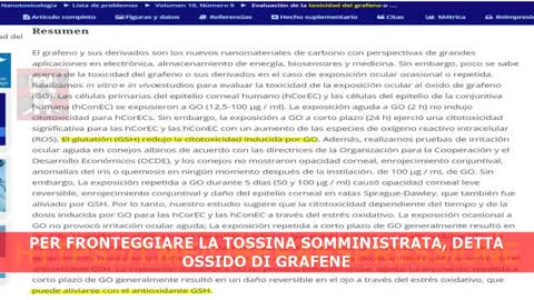 OSSIDO DI GRAFENE NELLE MASCHERINE CHIRURGICHE TAMPONI E VACCINI