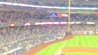 Whole Yankees crowd sings God bless America!