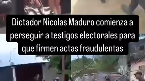 D22 DICTADOR NICOLAS MADURO COMIENZA A PERSIGUIR A TESTIGOS ELECTORALES PARA QUE FIRMEN ACTAS FRAUDU