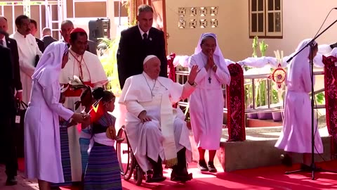 Pope Francis blesses children with disabilities in East Timor | REUTERS