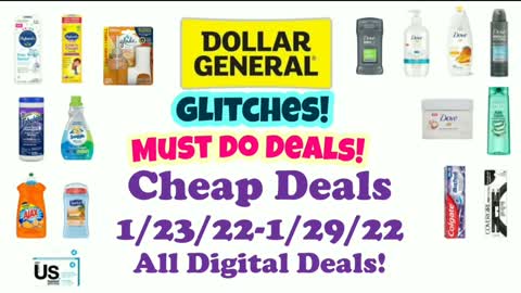 Dollar General All Digital Couponing 1/23/22-1/29/22!