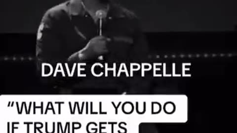 Dave Chappelle was asked what he would do if Trump 🇺🇸 gets re-elected. His response?