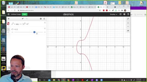 Calculus 2 - Section 9-3 - Class Example of solving a separable differentiable equation