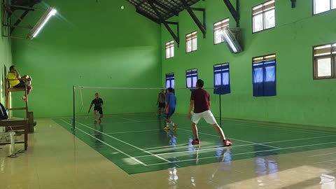 Badminton with friend