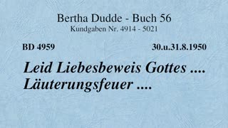 BD 4959 - LEID LIEBESBEWEIS GOTTES .... LÄUTERUNGSFEUER ....