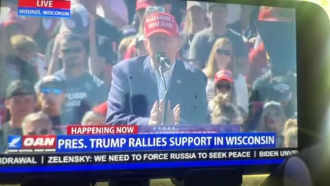 OAN president Trump rallies supporters in Wisconsin Saturday 03:48 pm