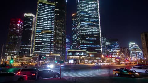 Time lapse of a Bejing street with traffic