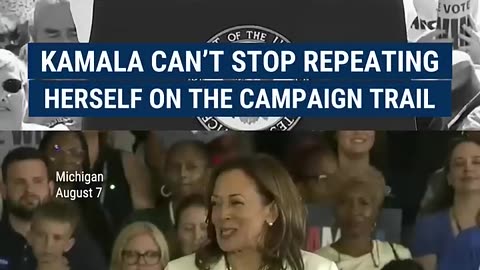 Kamala Harris is sticking to a very carefully scripted speech during at least two campaign stops