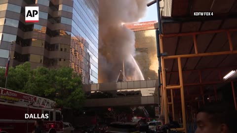 A fire severely damages the historic First Baptist Dallas church sanctuary