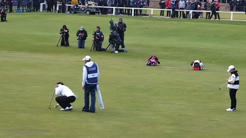 Jiyai Shin on the 18th Green Sunday AIG Woman's golf St Andrews