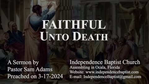 FAITHFUL Unto Death