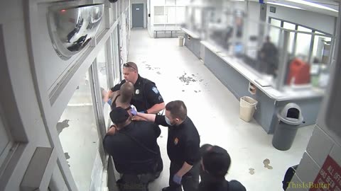 County Jail surveillance video shows struggle with Christopher Shaw and Beaumont police officer