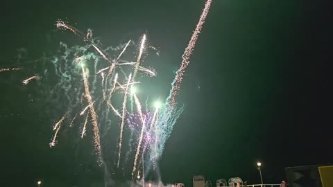 22 August 2024 At Clacton On Sea Essex Pier Air Show fireworks display event with loud music