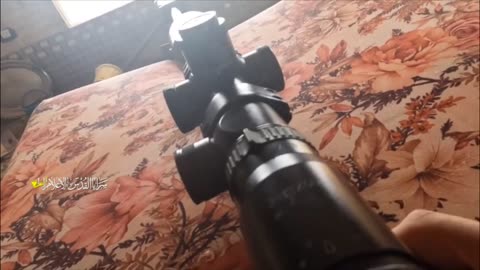 Scenes from the Mujahideen of the Al-Quds Brigades sniping a Zionist soldier