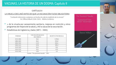 5° charla. "Vacunas, la Historia de un Dogma": Capítulo II (1° parte), libro La Aguja Envenenada