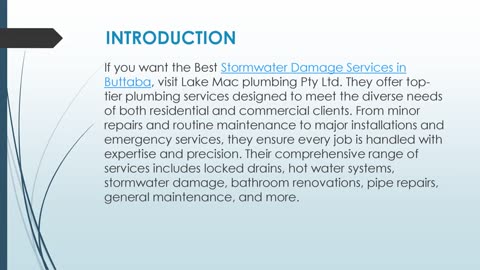 Best Stormwater Damage Services in Buttaba