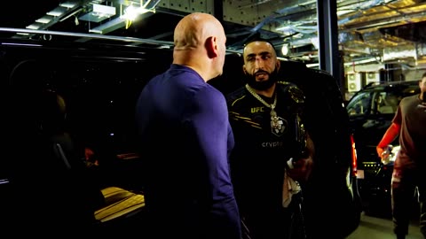 DANA WHITE CONGRATULATES BELAL MUHAMMAD ON WINNING THE UFC WELTERWEIGHT TITLE AT UFC 304