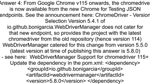 Unable launch chrome driver version 1230631259 using selenium java