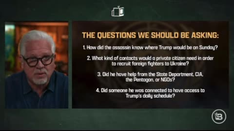 Glenn Beck asks some Critical Questions about the 2nd Trump Shooter