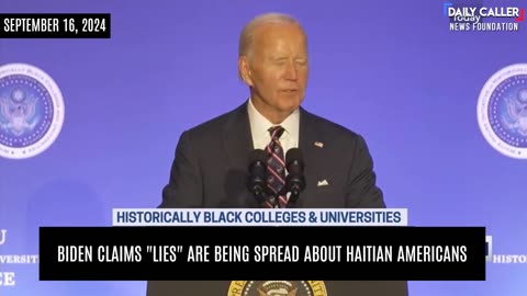 "It's Simply Wrong": Biden Claims "Lies" Are Being Spread About Haitian Americans