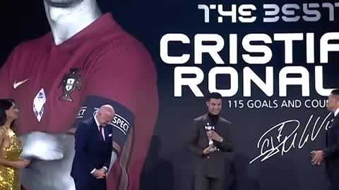 Ronaldo in a suit