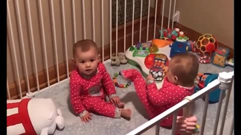 Cute Twins Baby Fighting|Funny