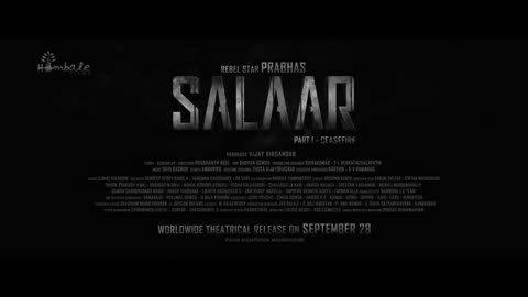 Salaar teaser | Prabhas, Prashanth Neel, Prithviraj,Sruthi Haasan