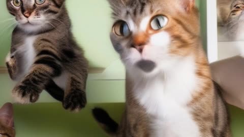 Cats Discover a Laser Pointer for the First Time