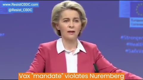 🟦Ursula von der Leyen - "We need to think about mandatory vaccination"