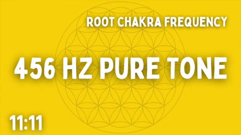 ⚡ 456 HZ PURE TONE ⚡ ROOT CHAKRA ⚡ 11:11 ⚡