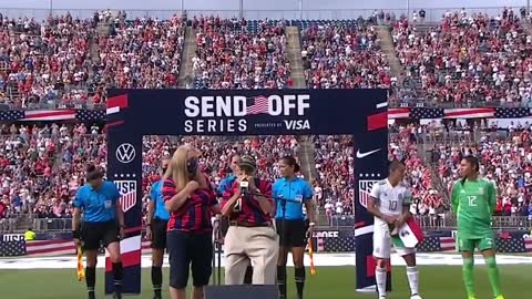 Several U.S. Women's Soccer Team Players Turn Back On Veteran Playing National Anthem