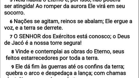 Deus é nosso refúgio e a nossa fortaleza, auxílio