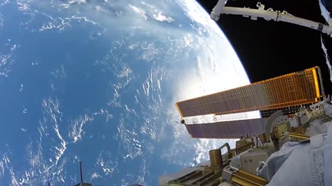 🚀🌌 "A Cosmic Ballet: Spacewalk Action Cam" 🌌🚀