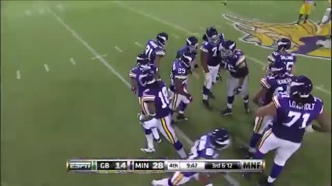 Brett Favre's 1st game against Greenbay - Packers @ Vikings -10/04/2009 - MondayNightFootball