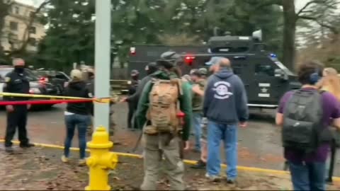 Salem Oregon PATRIOTS Storm Capital Building 12-21-2020