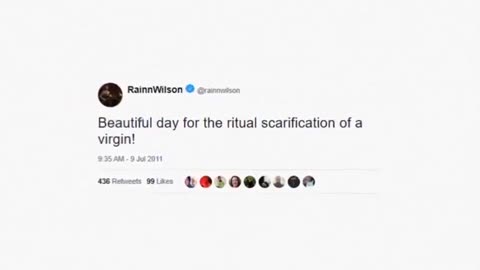 RAINN WILSON: HUMAN SACRIFICE, CANNIBALISM, AND PEDOPHILIA MOCKERY