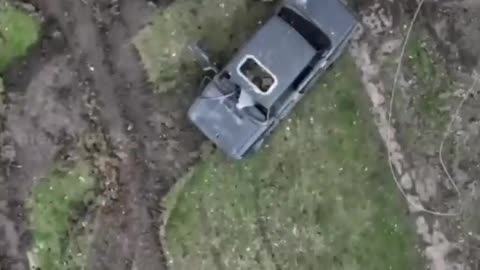 UA drone drope through the sunroof of evac vehicle