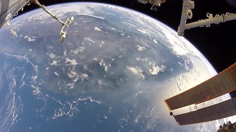 View of Earth during a Space Walk Outside the ISS