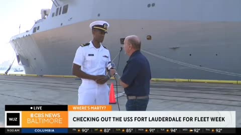 FLEET WEEK NAVY - MY OLDEST SON- LIEUTENANT- BEING INTERVIEWED